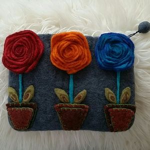Wool purse.